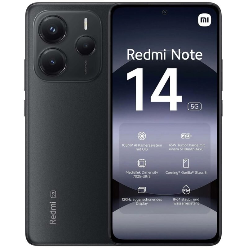 CEL2121 Xiaomi Redmi Note 14 5G 8GB 256GB negro