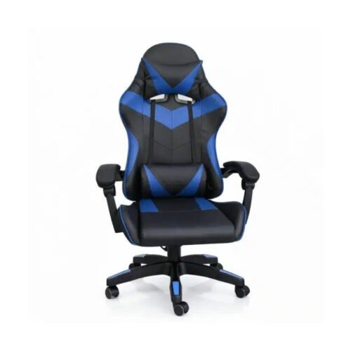 Silla Gamer Ergonómica con Masajes Negra y Azul