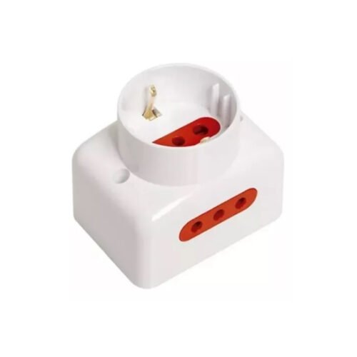 Tomacorriente de pared Conatel 1xSchuko + 2x3L Blanco