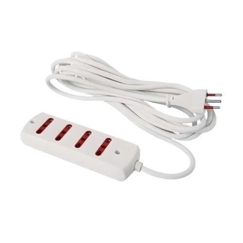 Alargue Conatel 3m 4x Bipaso Ficha 3L 2500W Blanco