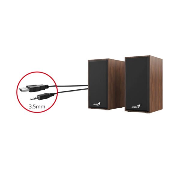 Parlantes Genius 2.0 SP-HF180 6W USB Madera