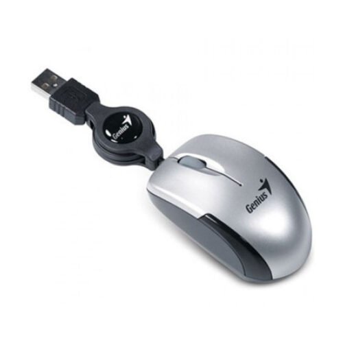 Mini Mouse Genius Retráctil USB Plateado