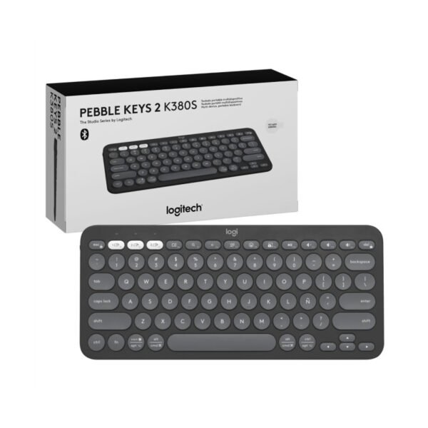 Teclado Logitech K380S Pebble Keys 2 Bluetooth Grafito