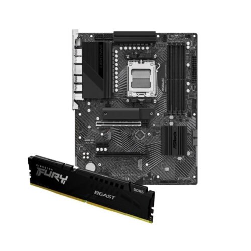 Combo Motherboard Asrock B650 PG Lightning + Memoria Kingston Fury Beast DDR5 16GB 5600MHz