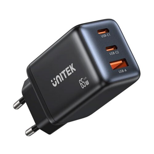 Cargador Unitek 65W 3 Puertos GaN