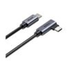 Cable Unitek USB-C a USB-C 90 grados PD 100w 3m