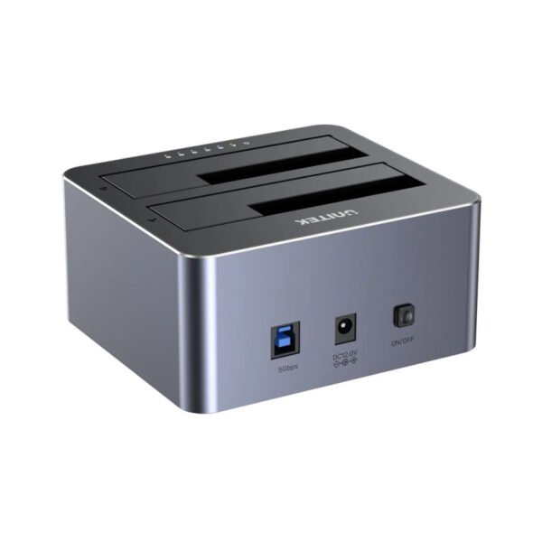 Dock Station Unitek doble bahía para Discos 2.5" y 3.5" SATA III
