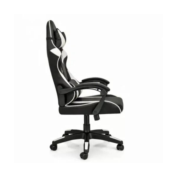 Silla Gamer Ergonómica con Masajes Negra y Blanca