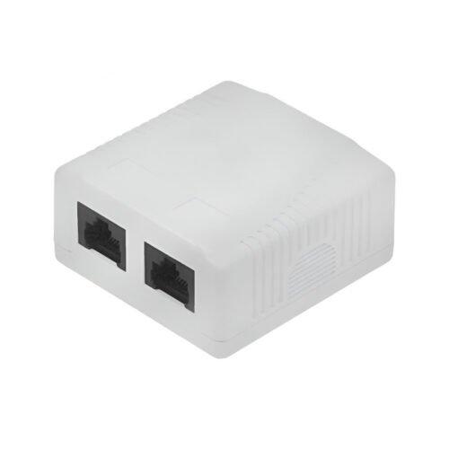 Caja de Pared NRG+ RJ-45 2 Puertos CAT5E