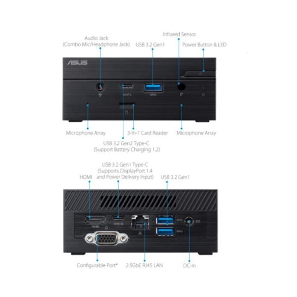 MiniPC Asus PN41 Celeron N4505 Wi-Fi 6 Ultra Compacto