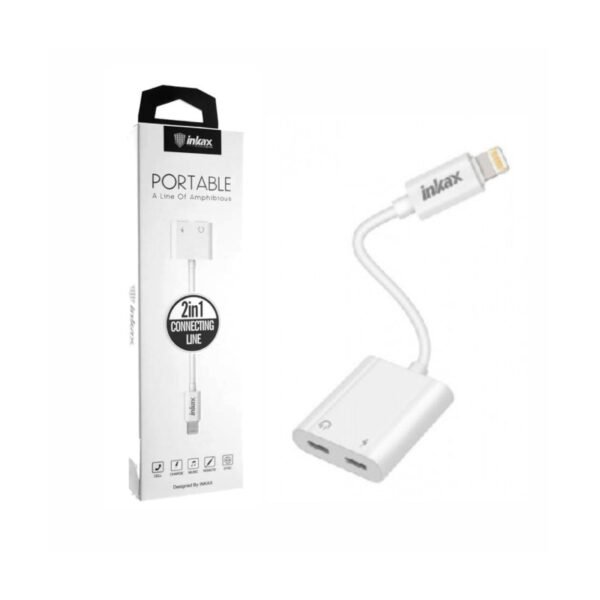 Cable adaptador Lightning Inkax 2 en 1 para Apple