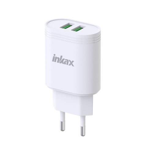 Cargador Inkax 2xUSB-A 12W 2.4A blanco