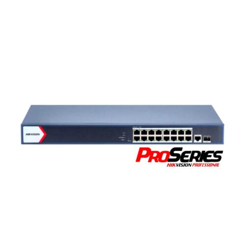 Switch PoE Hikvision Pro 16 Puertos Gigabit Admin + 2 SFP 230W