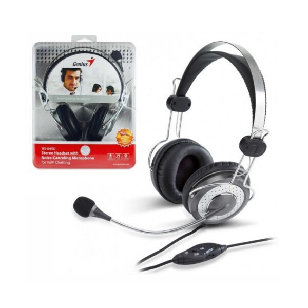 Audífonos Genius HS-04SU c/Micrófono y Anulación de Ruido