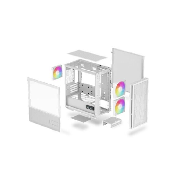 Gabinete DeepCool CH360 Digital mATX Flujo de Aire Blanco