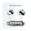 Lector de memoria Unitek R1010A Dual USB-A y USB-C