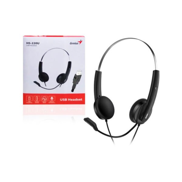 Audífonos Genius HS-220U USB Diadema Negro