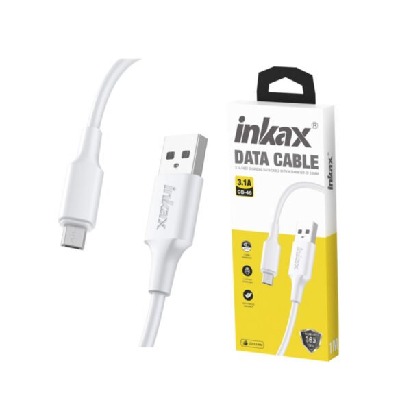 Cable Inkax Micro USB 3.1A blanco 3M
