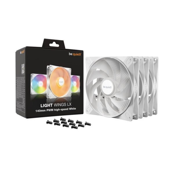 Fan be quiet! Light Wings LX 140mm PWM HS x 3 blanco
