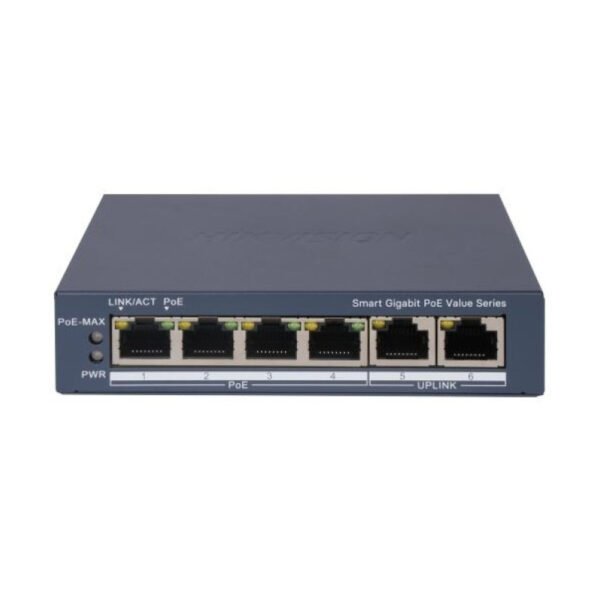 itecs-7b827916552e50d7f6a8452ee9ec9e52 Switch PoE Hikvision Administrable 6 Puertos Gigabit 45W