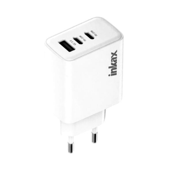itecs-7d43449637d3ed78a84f4dd57f1fa5cd Cargador Inkax USB-A + 2xUSB-C 40W blanco