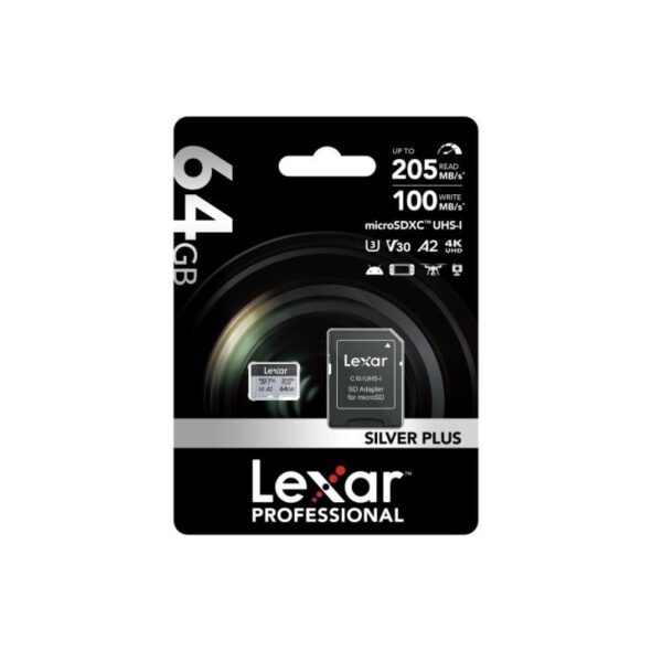 Memoria microSDXC Lexar Professional 64GB Silver Plus
