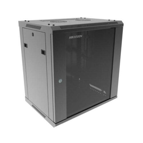 Rack Hikvision 12U de pared con puerta de vidrio templado