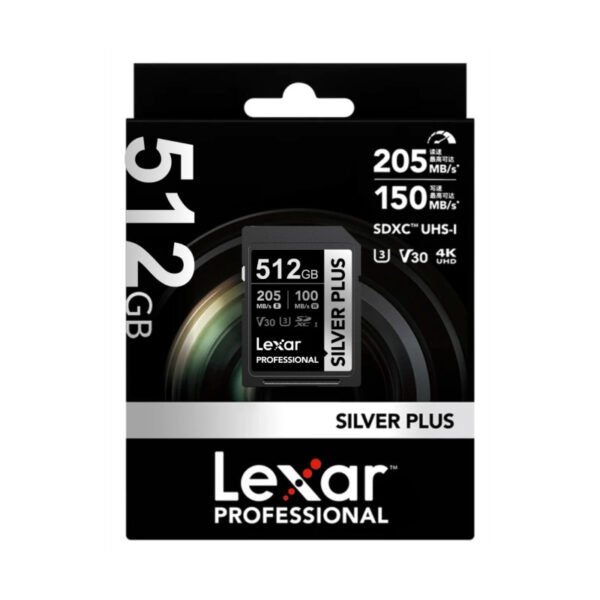 Memoria SDXC Lexar Pro 512GB UHS-I Silver Plus