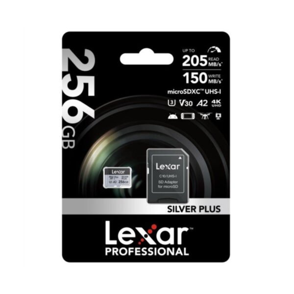 Memoria microSDXC Lexar Professional 256GB Silver Plus