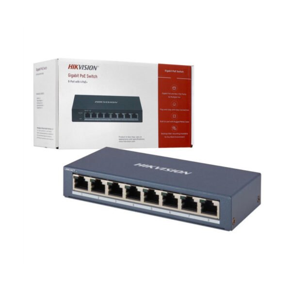 Switch PoE Hikvision 8 Puertos Gigabit 60W