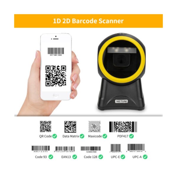 Lector de código de barras Netum 2D Omnidireccional