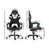 Silla Gamer Lumax ROM Negro/Blanco Reclinable