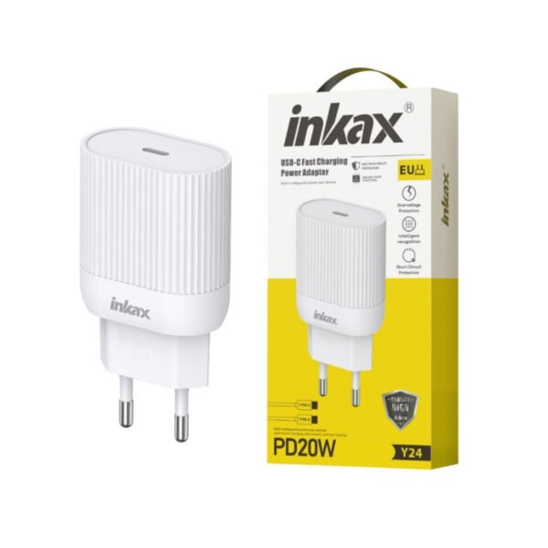 Cargador Inkax Y24-EU USB-C PD 20W Blanco
