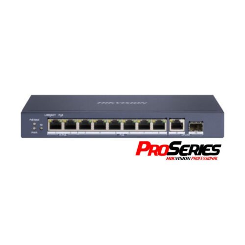 Switch PoE Hikvision Pro Series 9 Puertos Gigabit 110W