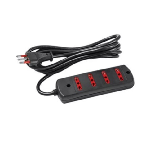 Alargue Conatel 3m 4x Bipaso Ficha 3L 2500W Negro