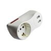 Adaptador 1xSchuko + 2x3L a 3L + 2USB Conatel