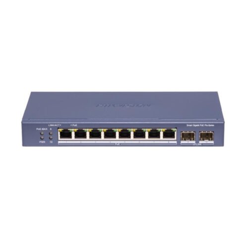 Switch PoE Hikvision Smart 8 Puertos Gigabit Admin + 2 SFP 110W