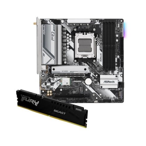 Combo Mother ASRock B650M Pro RS AM5 Wi-Fi 6E y Memoria Kingston DDR5 16GB 5600MHz