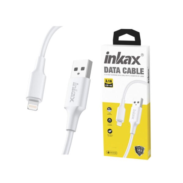 Cable Inkax Lightning 3.1A blanco 2M