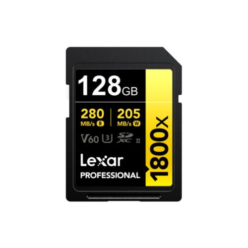Memoria SDXC Lexar Pro 1800X 128GB UHS-II Gold Series