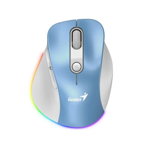 Mouse Genius Ergo 9000S Pro Inalámbrico Bluetooth Celeste