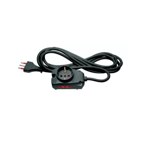 Zapatilla Alargue Conatel 3m 1xSchuko 2x3L 1500W Negro