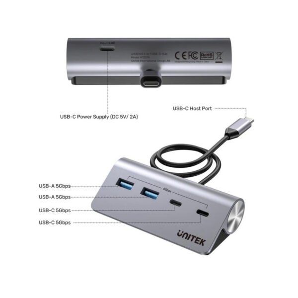 itecs-c99a2b354b5f117b686b9fa4a32371c6 HUB USB-C Unitek 4 en 1