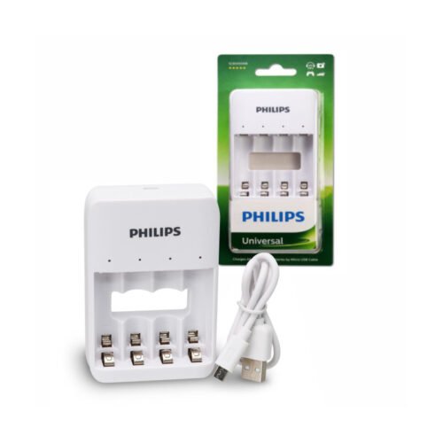 Cargador USB Philips SCB3400NB/97 para 4 pilas AA/AAA
