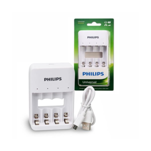 itecs-ce7f06481747a9f930d9331dfa963698 Cargador USB Philips SCB3400NB/97 para 4 pilas AA/AAA
