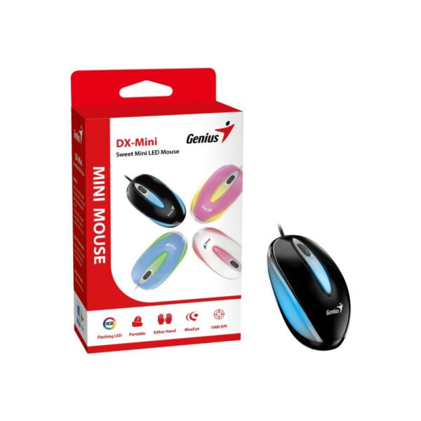 itecs-d584b0f4d11b94177e03d98831fbe9e5 Mouse Genius DX-Mini USB Óptico LED RGB Negro