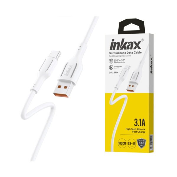 Cable Inkax Tipo-C 3.1A blanco 1M