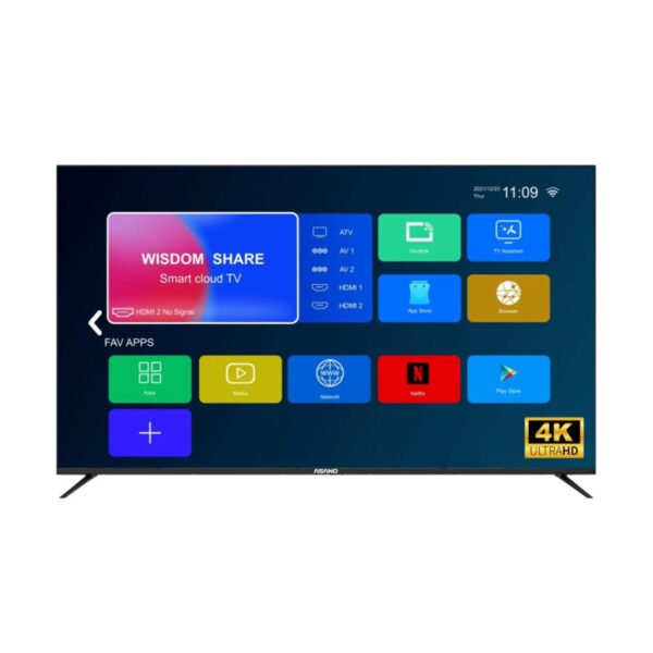 TV LED Asano 65'' 4K sin bordes SMART