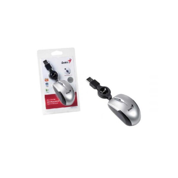 itecs-e202b57e073e307456905291b445bf82 Mini Mouse Genius Retráctil USB Plateado