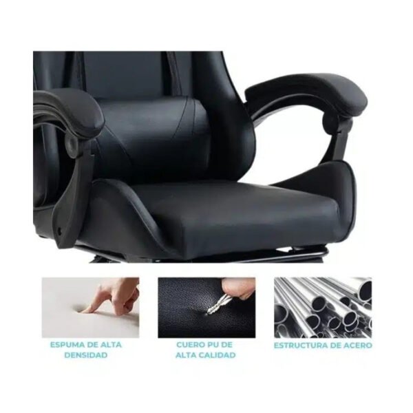itecs-e69681d375eb84b13da185fe95555f08 Silla Gamer ergonómica con masajes y apoyapies negra